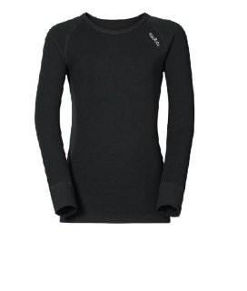 BL TOP CREW NECK L/S ACTIVE WARM KIDS - BLACK