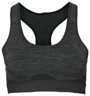 SEAMLESS MEDIUM SPORTS BRA - BLACK/STEEL GREY NOS smu fw19