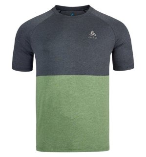 T-SHIRT CREW NECK S/S RIDE 365 - LODEN FROST MELANGE / BLACK MELANGE