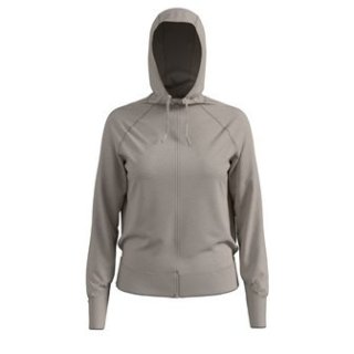 HOODY MIDLAYER FULL ZIP ALMA NATURAL - SILVER CLOUD MELANGE
