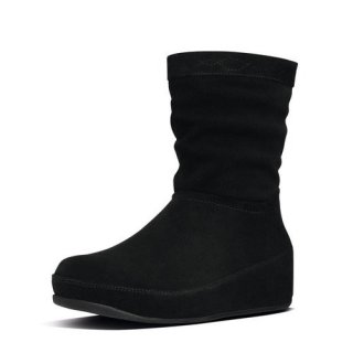 ZIP UP CRUSH TM BOOT SUEDE - Black