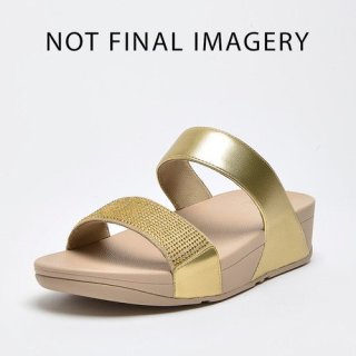LULU CRYSTAL EMBELLISHED SLIDES - PLATINO