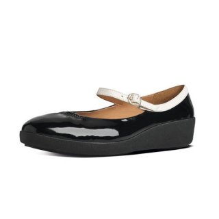 F-POP TM MARY JANE - Black/White Patent