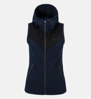 STRUCTURE HOODED VEST W - Blue Mountain