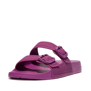 IQUSHION TWO-BAR BUCKLE SLIDES - Miami Violet - DROP 10