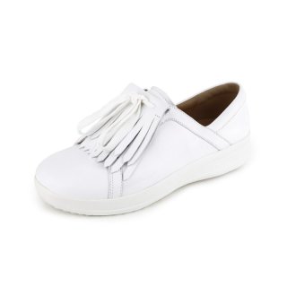 F-SPORTY TM II LACE UP FRINGE SNEAKERS LEATHER - URBAN WHITE