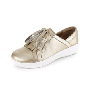 F-SPORTY TM II LACE UP FRINGE SNEAKERS LEATHER - GOLD IRIDESCENT
