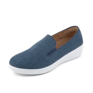 SUPERSKATE TM LOAFERS SHIMMER DENIM - BLUE