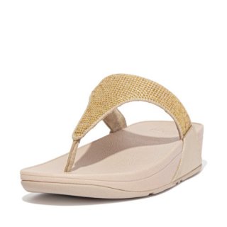 LULU CRYSTAL EMBELLISHED TOE-POST SANDALS - PLATINO