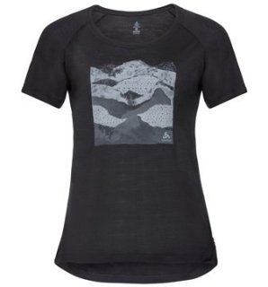 BL TOP CREW NECK S/S CONCORD - BLACK/COLLAGE PRINT SS19