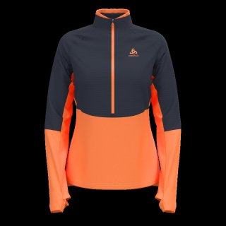 MID LAYER 1/2 ZIP DESCENT CW 200 SL - INDIA INK / LIVE WIRE