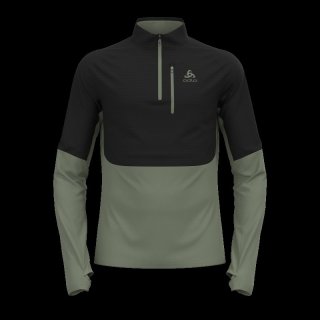 MID LAYER 1/2 ZIP DESCENT CW 200 SL - MATTE GREEN/BLACK