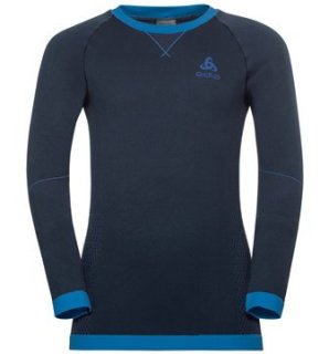 BL TOP CREW NECK L/S PERFORMANCE WARM KI - DIVING NAVY / ENERGY BLUE