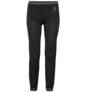 BL BOTTOM LONG PERFORMANCE WARM KIDS - BLACK / ODLO GRAPHITE GREY