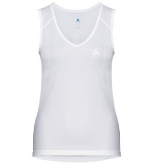 ACTIVE CUBIC LIGHT SUW TOP VNECK SINGLET - WHITE cancelled fw18