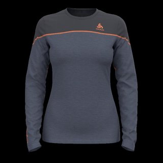 BL TOP CREW NECK L/S REVELSTOKE PW 150 - FOLKSTONE GRAY / INDIA INK MELANGE