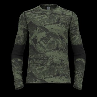 BL TOP CREW NECK L/S WHISTLER ECO - MATTE GREEN / BLACK