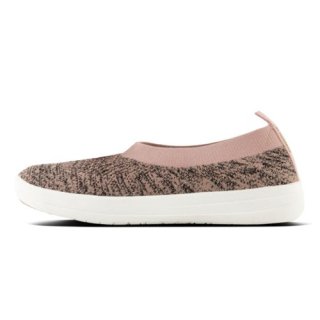 ÜBERKNIT TM SLIP-ON BALLERINA - BLACK/NUDE METALLIC
