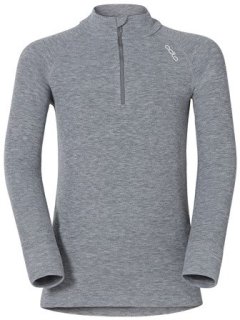 BL TOP TURTLE NECK L/S HALF ZIP ACTIVE W - GREY MELANGE