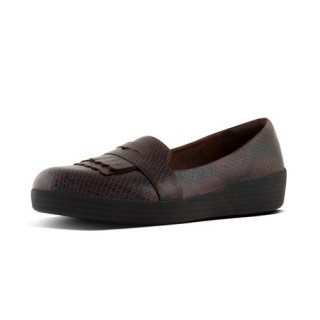 FRINGEY TM SNEAKERLOAFER SNAKE - CHOCOLATE