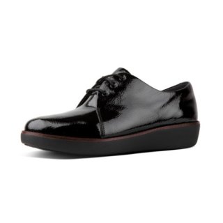 DERBY CRINKLE PATENT - BLACK