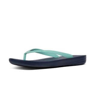 IQUSHION - FLIP FLOPS - MIDNIGHT NAVY / OCEAN GREEN MIX