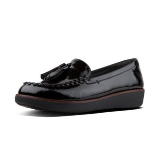 PETRINA MOCASSIN - BLACK (PATENT PU) AW01