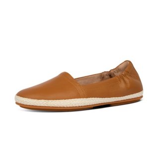 SIREN LEATHER ESPADRILLES - LIGHT TAN