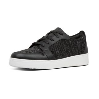 COLLETT CRYSTAL SNEAKERS - BLACK