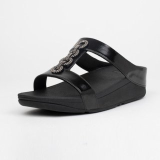 FINO SPARKLE SLIDES - ALL BLACK