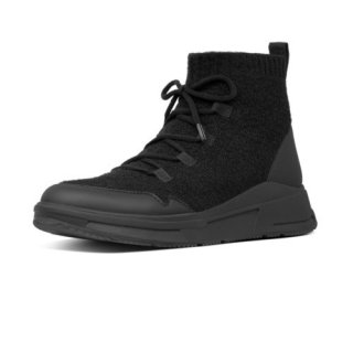 COMFFKNIT SOCK BOOTS - ALL BLACK