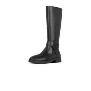 KNOT KNEE HIGH BOOTS - ALL BLACK