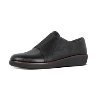 LACELESS DERBY SHOES - ALL BLACK
