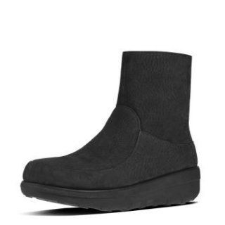 Loaff TM shorty zip boot - black nubuck
