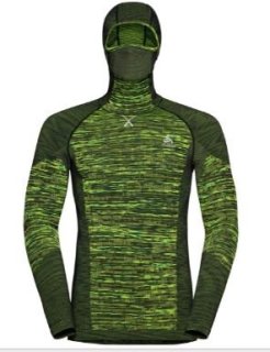 BL TOP FACEMASK L/S BLACKCOMB ECO - LIME GREEN / SPACE DYE