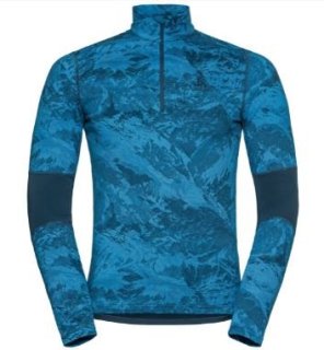 BL TOP TURTLE NECK L/S HALF ZIP WHISTLER - INDIGO BUNTING / BLUE WING TEAL