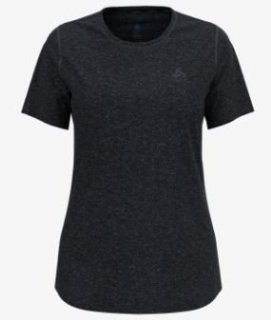 T/SHIRT CREW NECK S/S ACTIVE 365 LINENCO - BLACK MELANGE