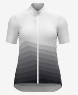 T/SHIRT S/U COLLAR S/S FULL ZIP ZEROWEIG - WHITE / BLACK