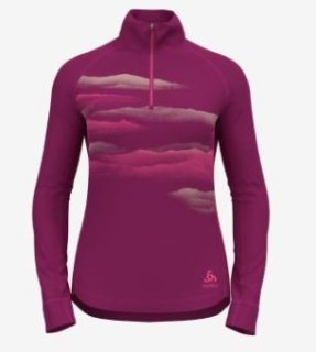MID LAYER 1/2 ZIP BERRA GRAPHIC - FESTIVAL FUCHSIA
