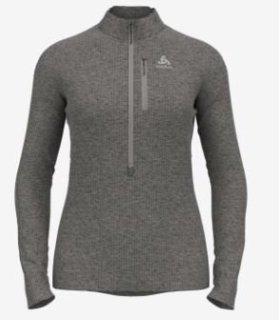 MID LAYER 1/2 ZIP TENCIA - SILVER CLOUD MELANGE