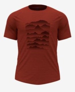 T/SHIRT CREW NECK S/S ASCENT PW 130 SWIS - KETCHUP MELANGE