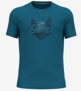 T/SHIRT CREW NECK S/S NIKKO LOGO - SAXONY BLUE
