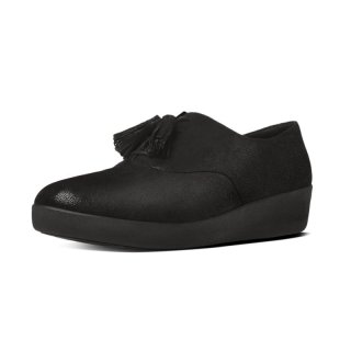 CLASSIC TASSEL SUPEROXFORD TM - BLACK GLIMMER SUEDE