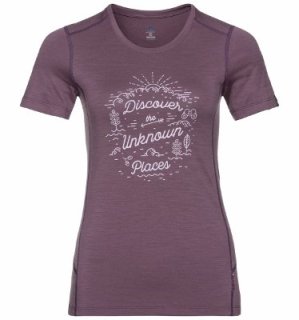 ALLIANCE KINSHIP BL TOP CN SS - VINTAGE VIOLET/OUTDOOR PRINT FW18
