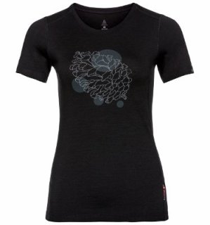 ALLIANCE KINSHIP BL TOP CN SS - BLACK/PINE CONE PRINT FW18