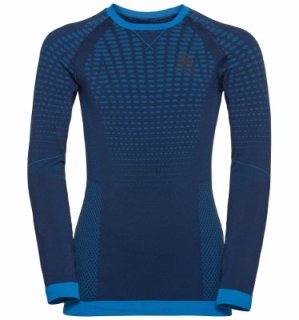 BL TOP CREW NECK L/S PERFORMANCE WARM EC - ESTATE BLUE   DIRECTOIRE BLUE